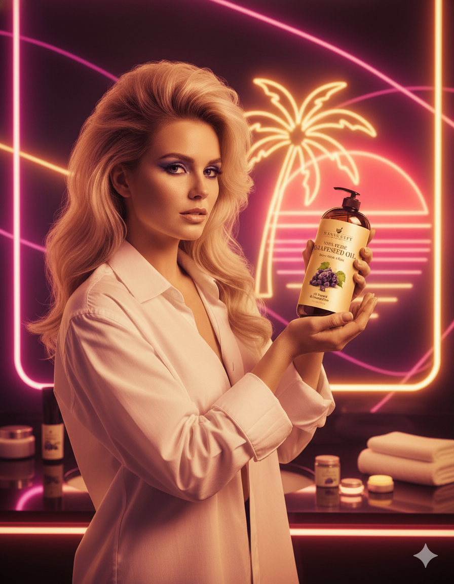 Aceite de Semilla de Uva Orgánico | Cuidado Natural para Piel, Uñas y Cabello | Ligero, No Graso y Vegano | (473 ml)